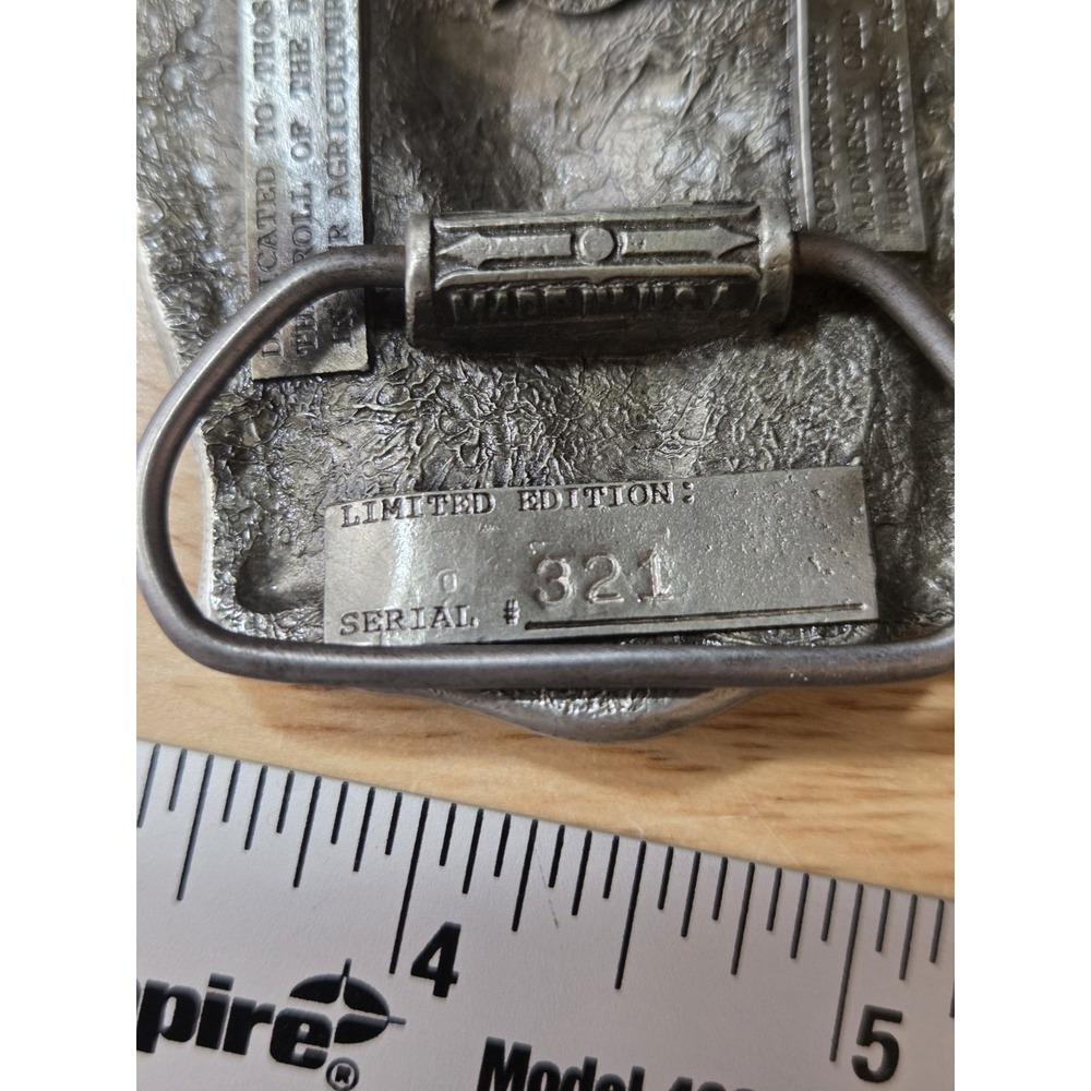 1986 Midwest Old Threshers Reunion Limited Edition Belt Buckle Iowa #321 - Picture 5 of 7